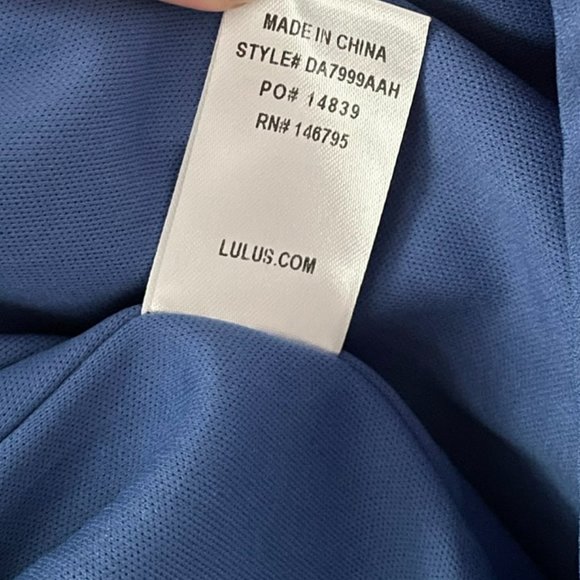 Lulus Baldwin Blue High-Low Wrap Midi Dress - Picture 5 of 7